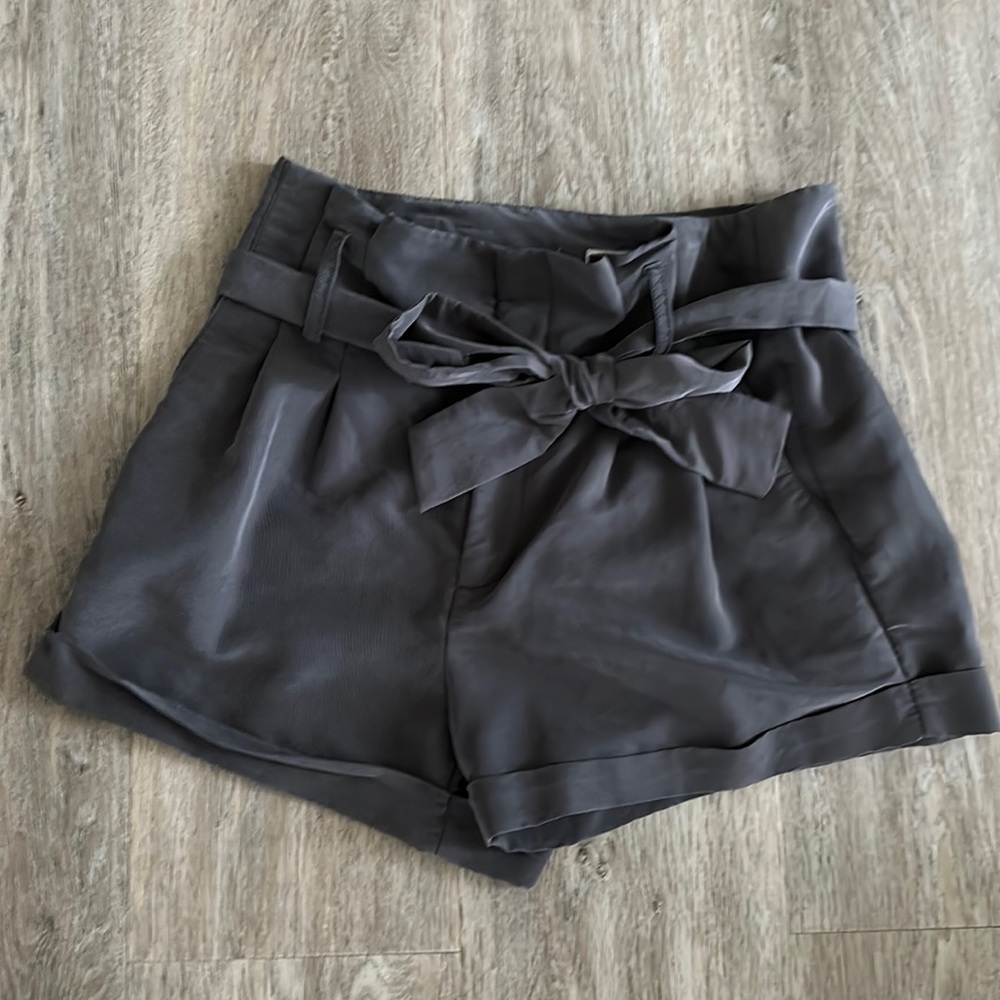 Grey High Waisted Shorts